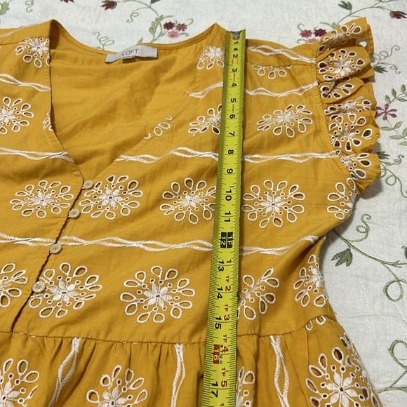 Loft Eyelet Mustard Embroidered Dress Oversize
Medium Floral Cottage coquette - Picture 12 of 15